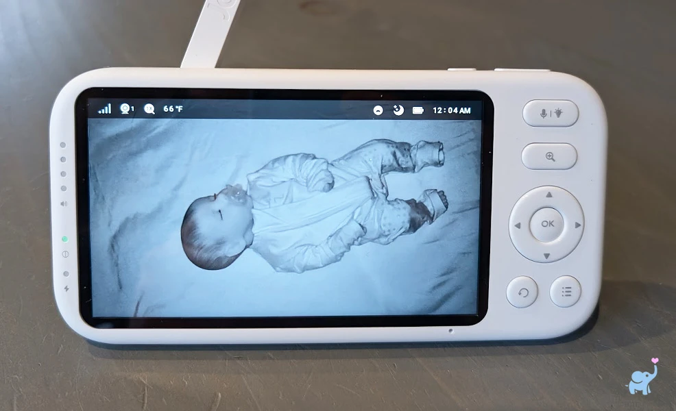 night vision quality of the jartoo 2k baby monitor