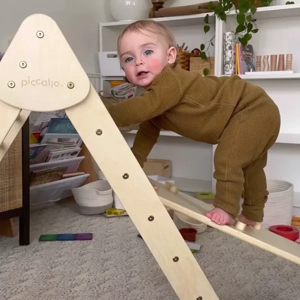 Climber and slide indoor play set for toddlers